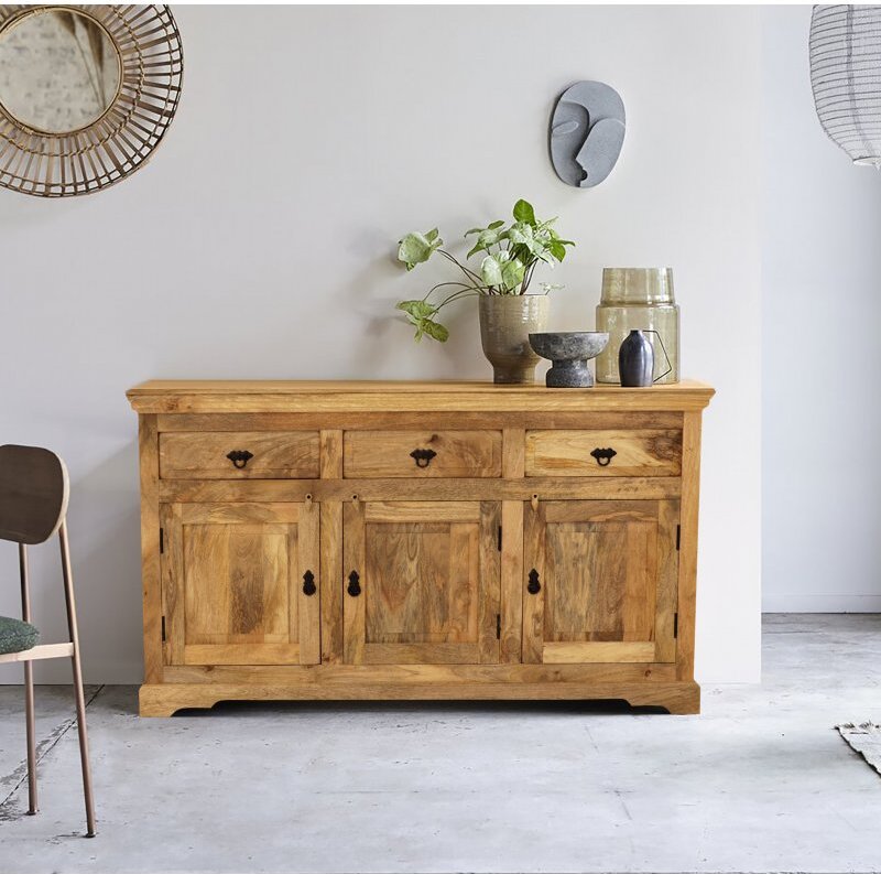 Kommode Guru 140x90x45 aus Mangoholz GURU-KMH140