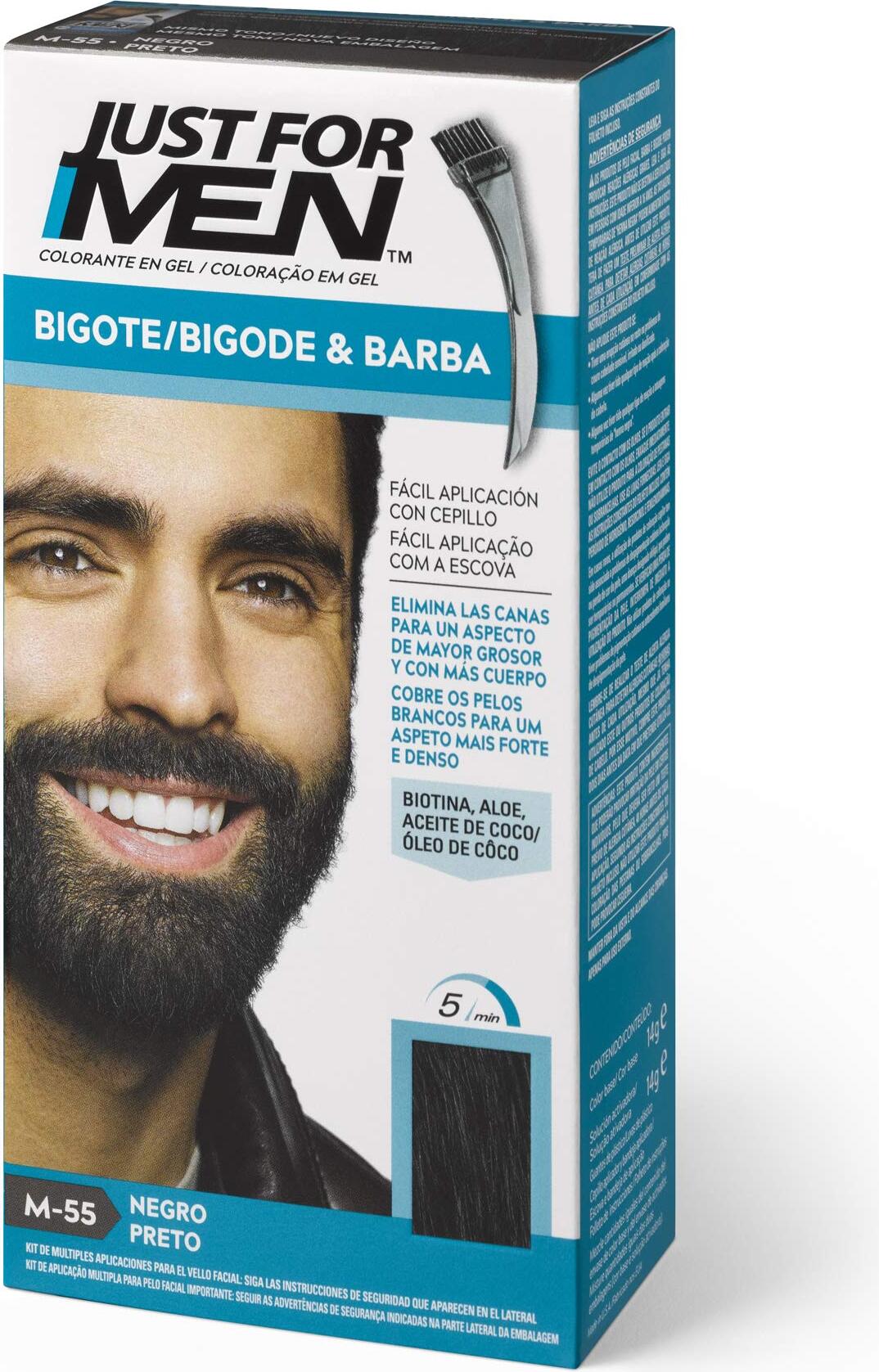 Just For Men Schnurrbart und Bart Echt Schwarz 28 4g
