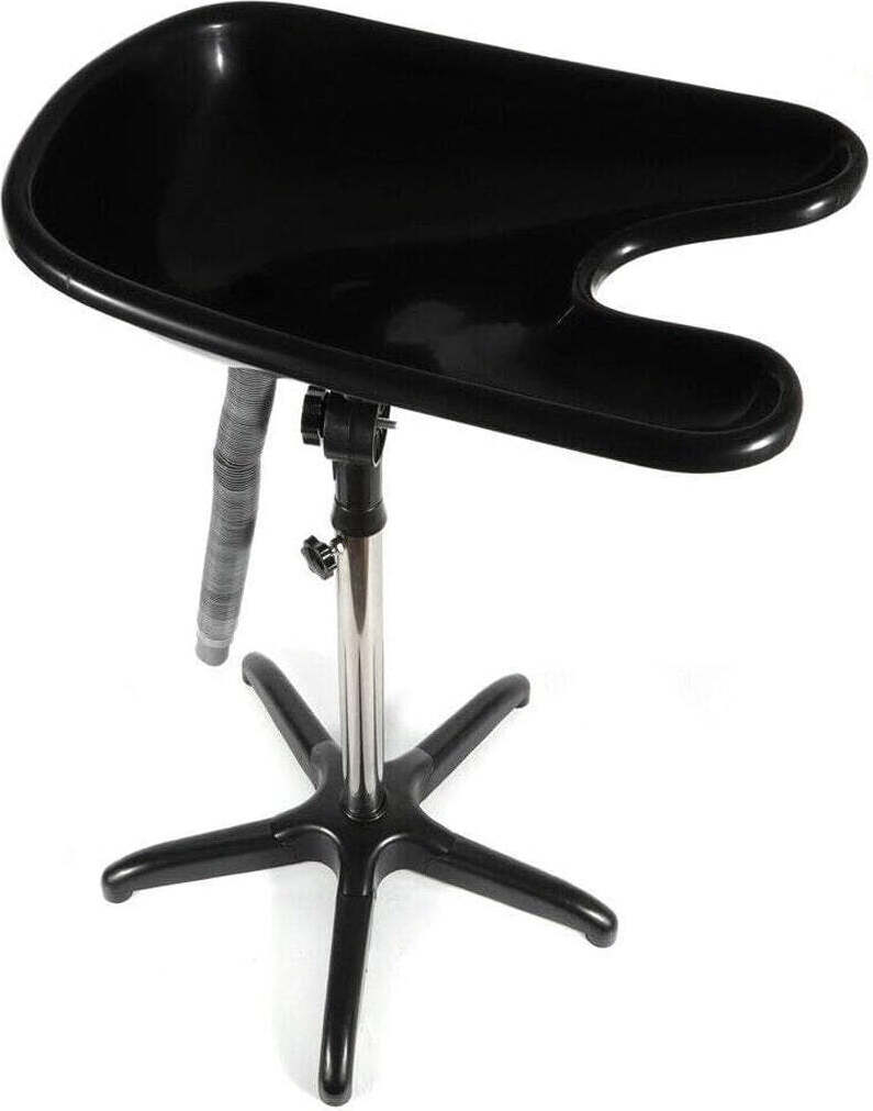 Flokoo Mobiler Waschtisch - Schwarz - Höhenverstellbar - Mobiler Waschtisch - Haarwaschtisch - Friseurwaschtisch - Mobilheim-Friseur