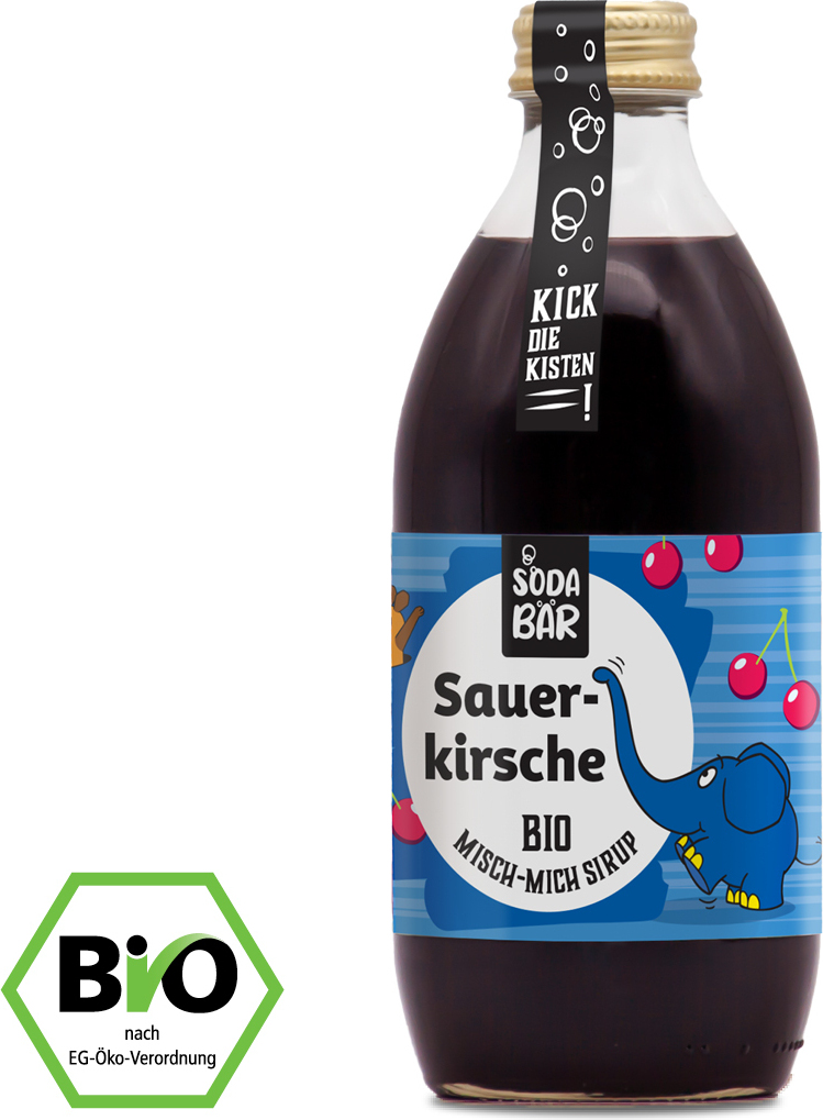 SodaBär© Sirup Maus > Geschmacksrichtung Sauerkirsche > Spar 3er Set > für die ganze Familie B3430
