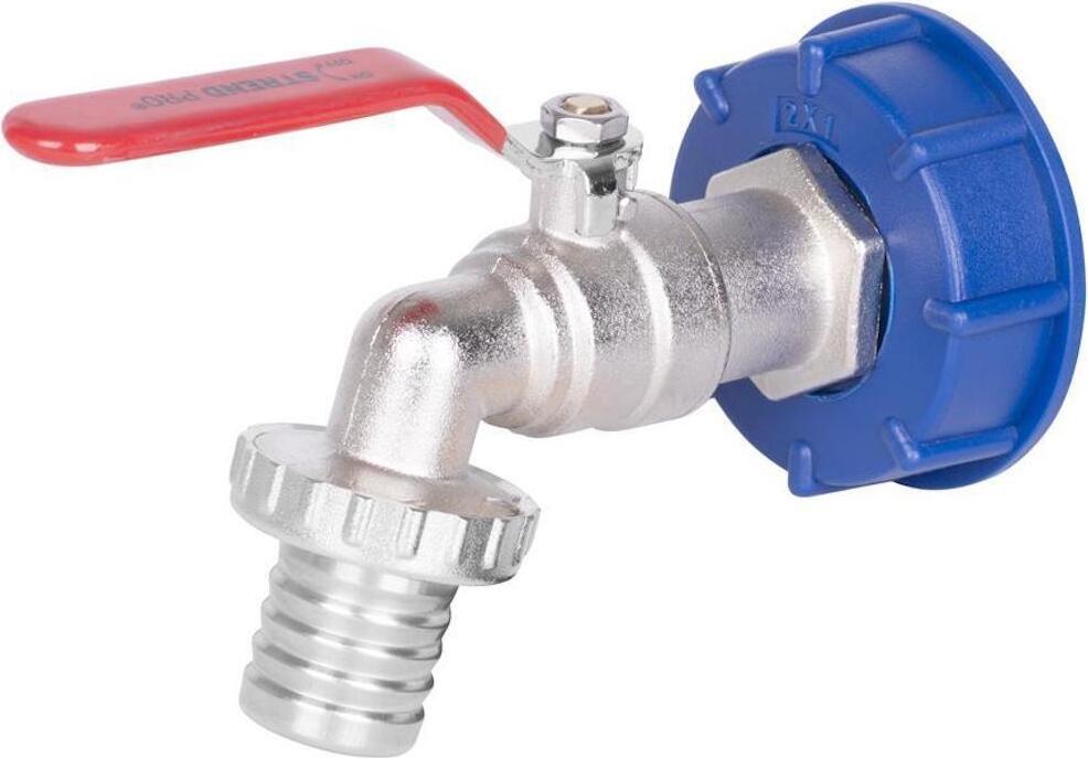 PROREGAL Set, Ventil 1"- 1 1/4", Kunststoff Reduzierung, Abfluss, für IBC-Tank