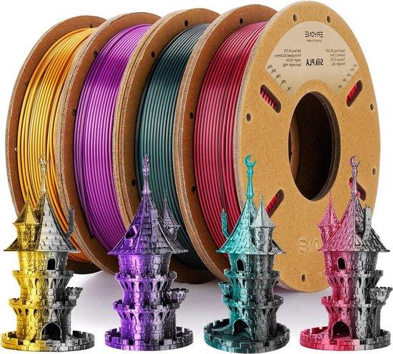 OEM Multifarbige Seidengarn-PLA-Filament 175 mm 3D-Druckfilament - schwarz und grün - 4x250 g/Pack 2026