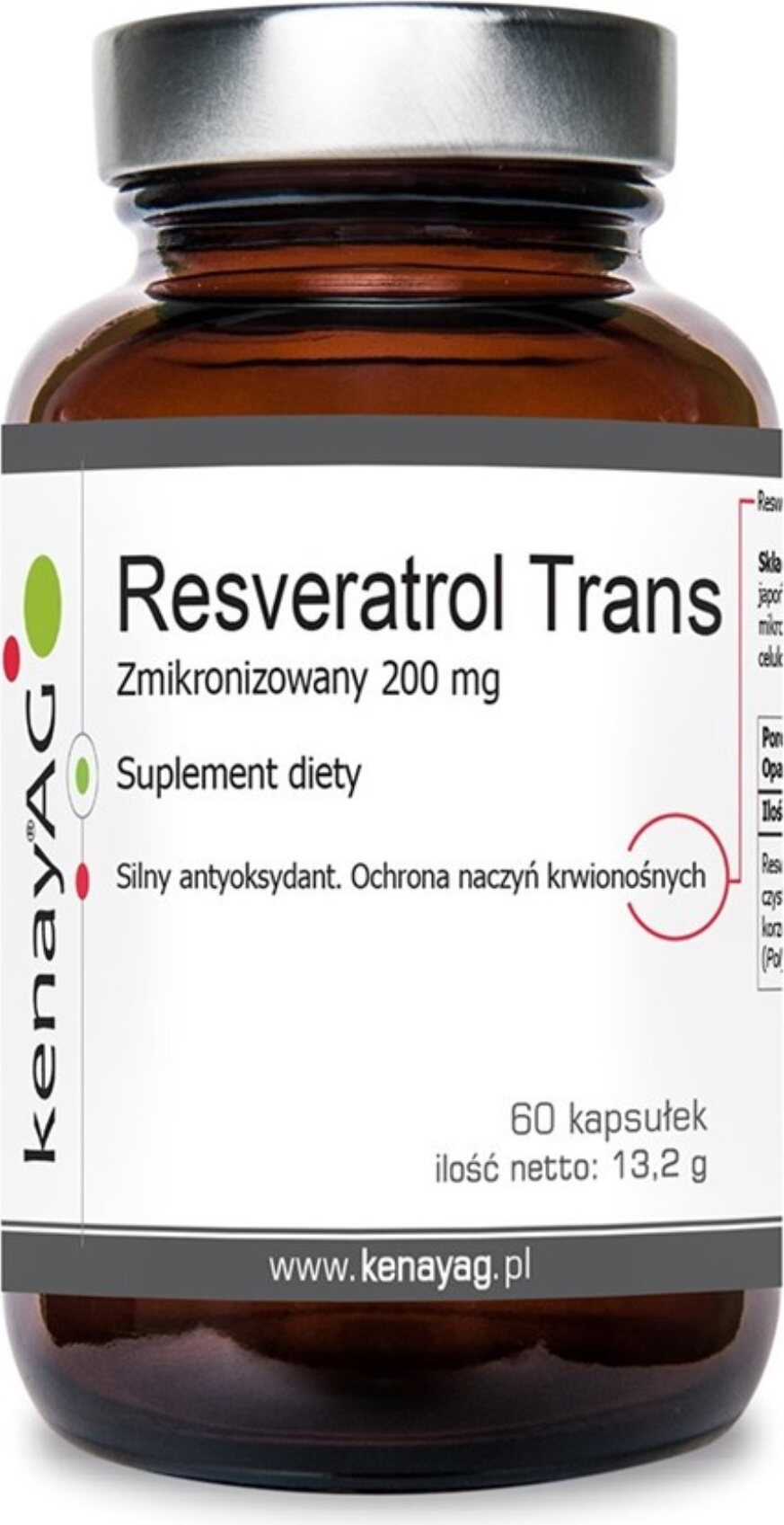 Kenay Resveratrol Mikronisiert Trans 200 mg 60 Kapseln BI3046