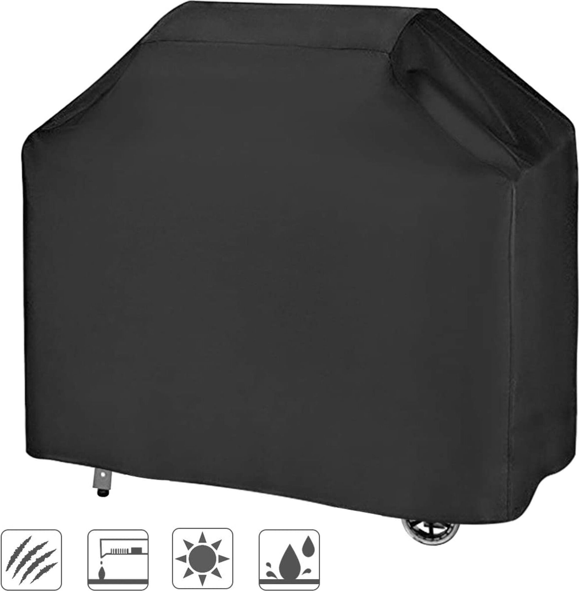 XS Grillabdeckung Gasgrill Grillabdeckung wasserdicht BBQ Abdeckung Haube Abdeckung (145x61x117cm) - schwarz