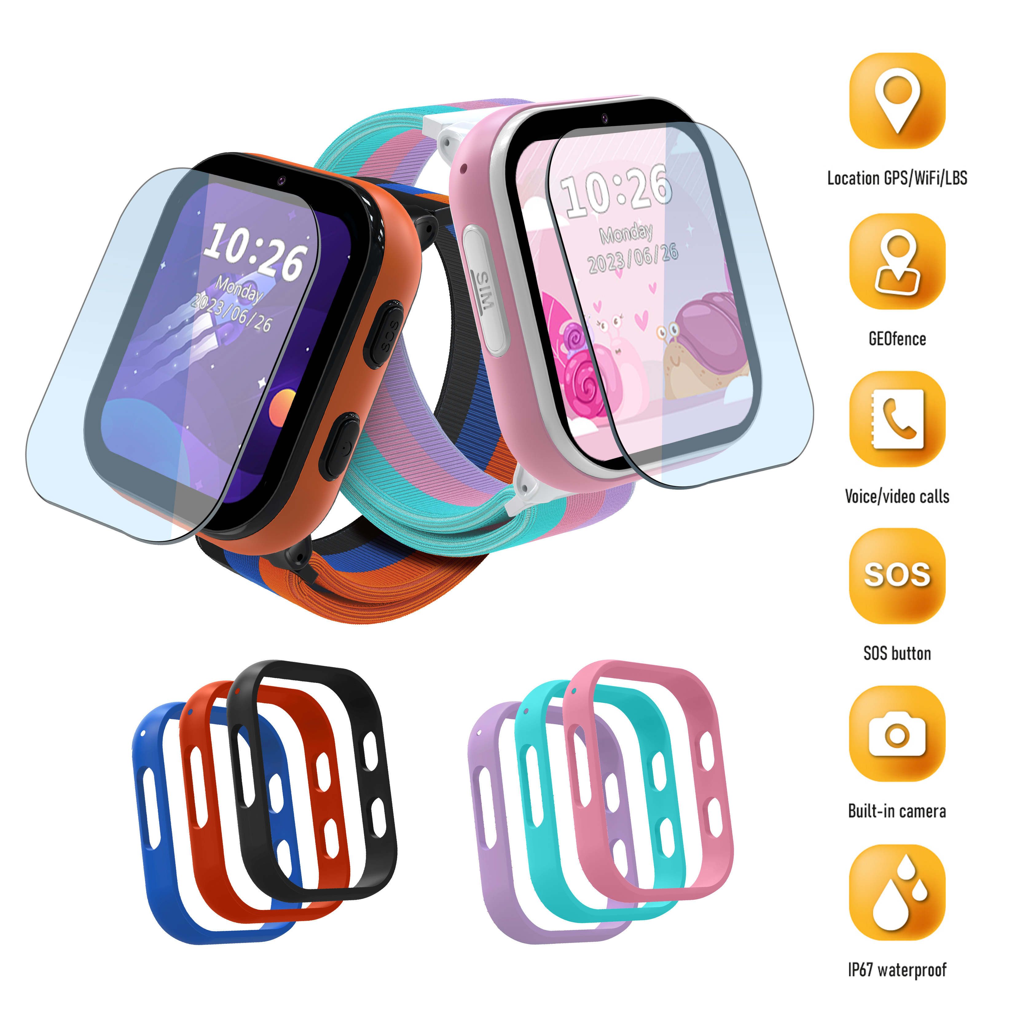 Kiano Joy Smartwatch pre deti Vianočný set hodiniek pre chlapcov a dievčatá SIM 4G LTE hry