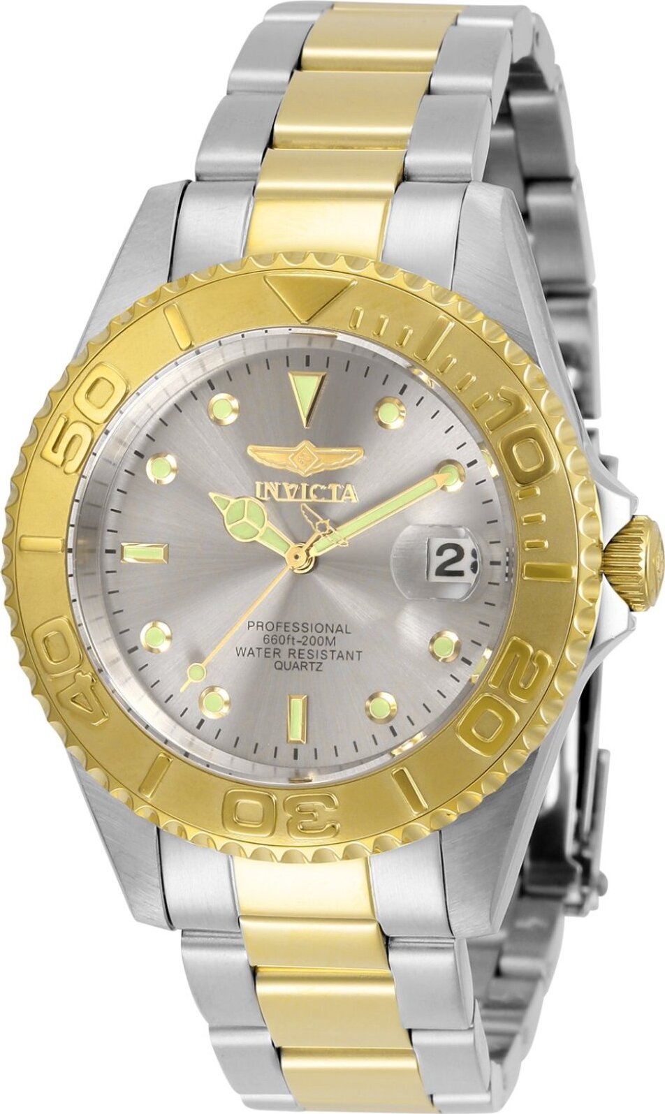 Invicta Pro Diver 29943 Pánske Hodinky - Quartz Hnací Mechanizmus - Nerezová Oceľ so Šedým Ciferníkom - 37 mm