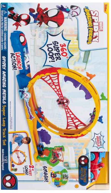 Jazwares spinnenartige Super-Loop-Rennstrecke aus Metall 331-0295
