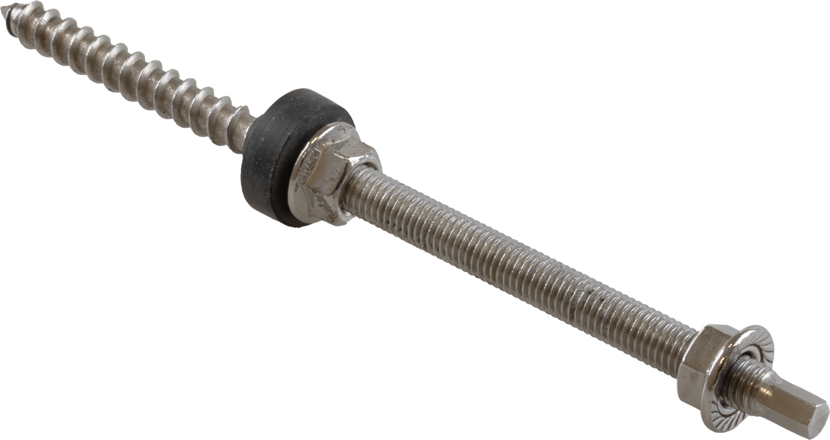 PROF-MET-KOL Doppelgewindeschraube A2 M10 EPDM mit 3 Muttern und Dichtung 2 Langvarianten 200 mm 9881-200 mm-001