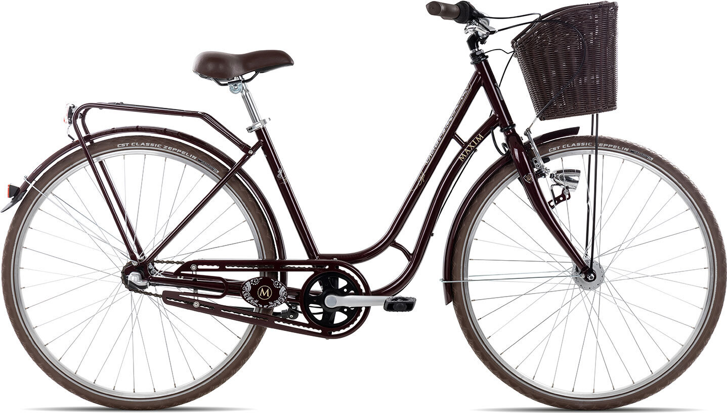 Maxim Style Carry Wave Citybike mit Tiefeinstieg & Korb 28 Zoll Rot 48 cm