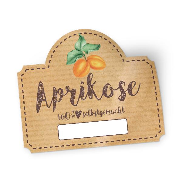 itenga 50 x Marmeladen Etikett Aprikose 4,5x3,8cm 100% selbstgemacht Sticker