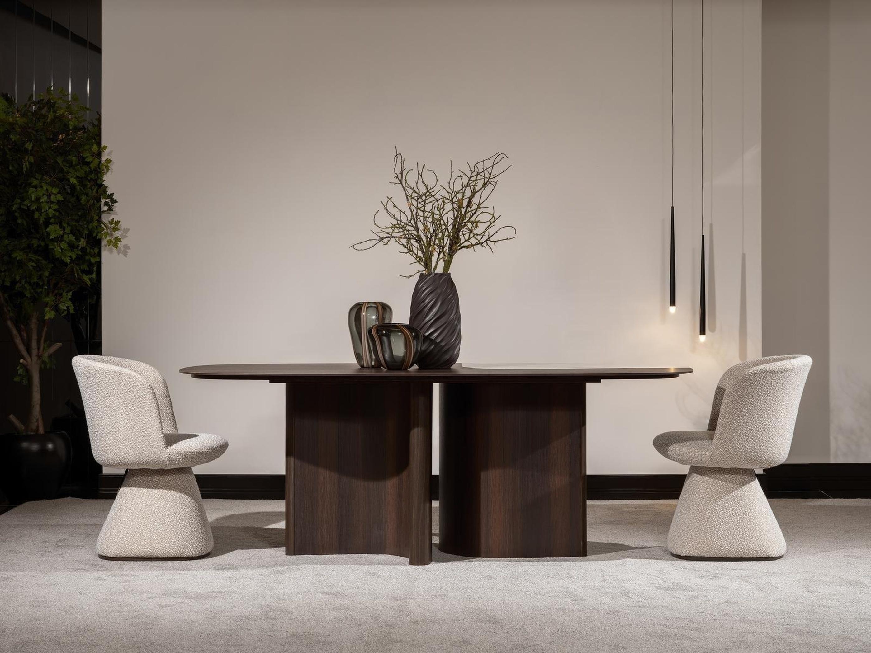 AEA Elegantes Esszimmer Set aus Holz in Braun mit stilvollem Design