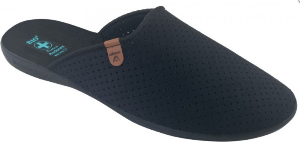 Herren Hausschuhe ADANEX Leo 27983 schwarz mit weichem Verdeck