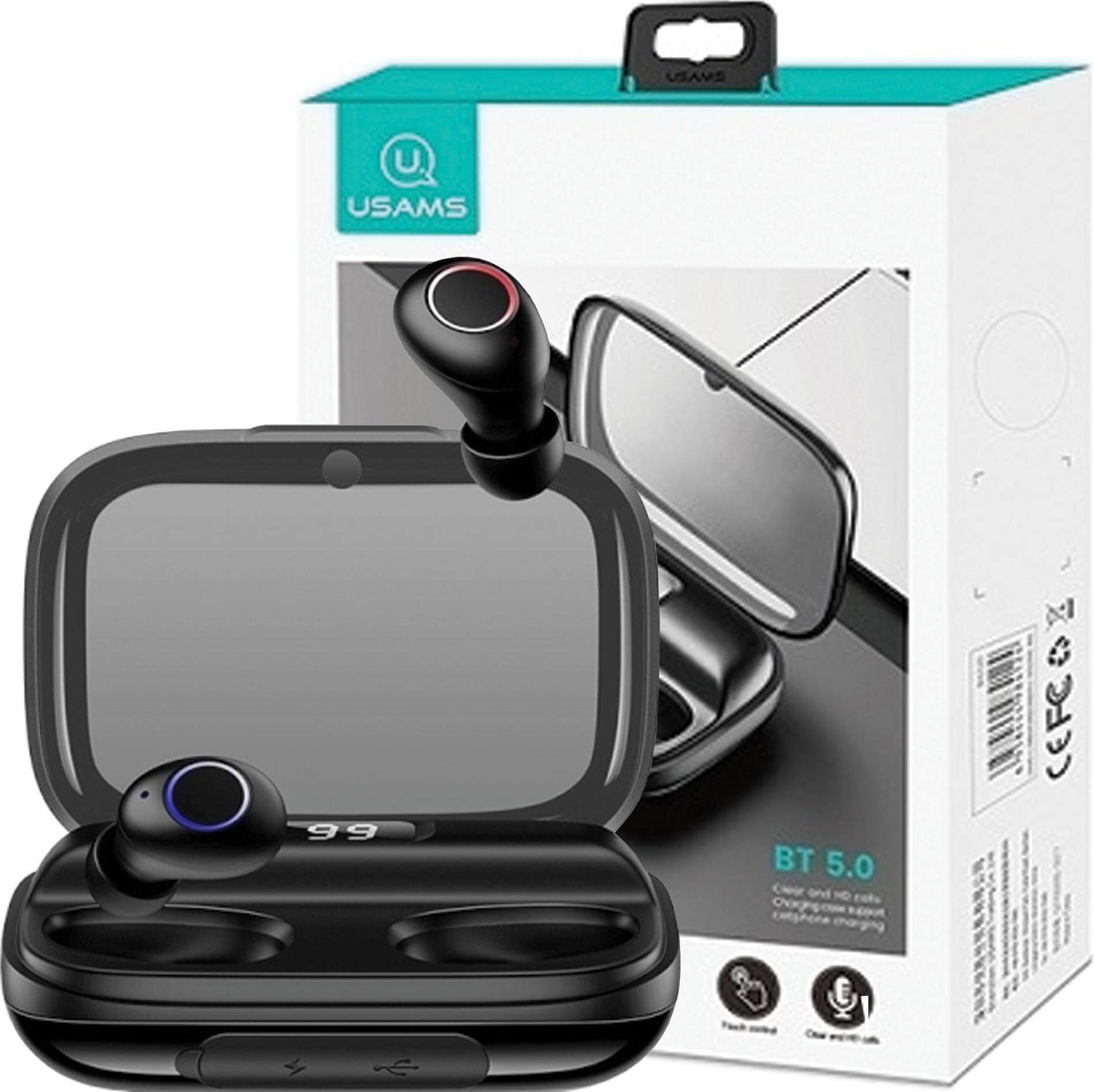 Usams Bluetooth slúchadlá 5.0 Tws Yjseries Wireless Black/Black Bhuyj01