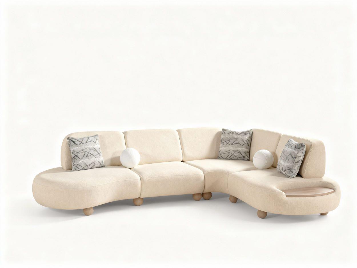 Ecksofa Easy in fünf stilvollen Farbvarianten in fünf stilvollen Farbvarianten Ausführung: Link's Farbe: Beige