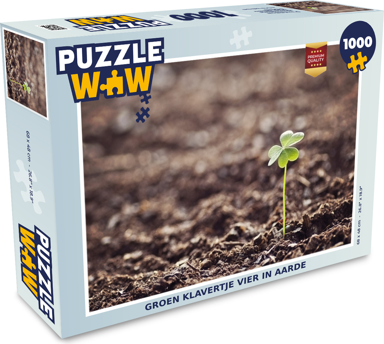 MuchoWow® Puzzle 1000 Teile Grüner vierblättriger Klee in der Erde - Erwachsene - Rätsel 136|51793542