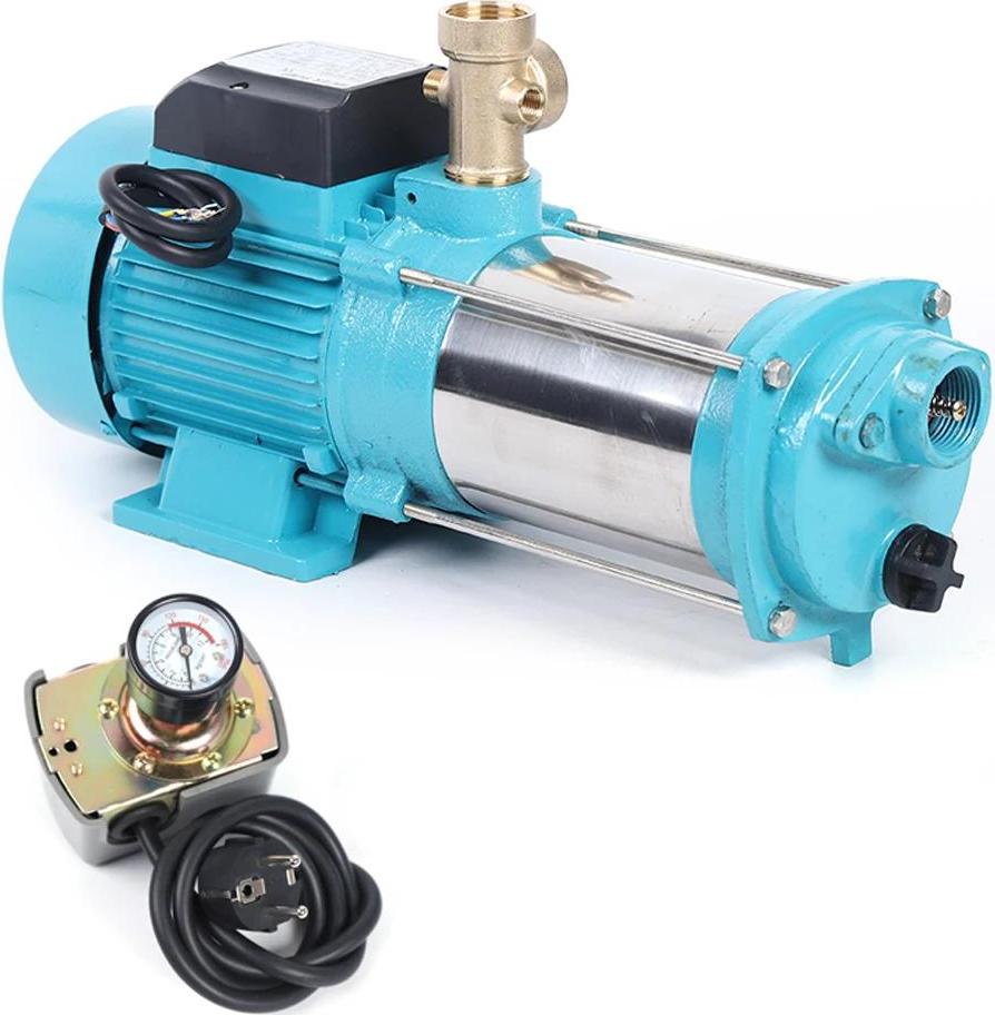 1300W záhradné čerpadlo, odstredivé čerpadlo, s tlakovým spínačom, z nehrdzavejúcej ocele, samospúšťacie, viacstupňové, TYPE1, biele