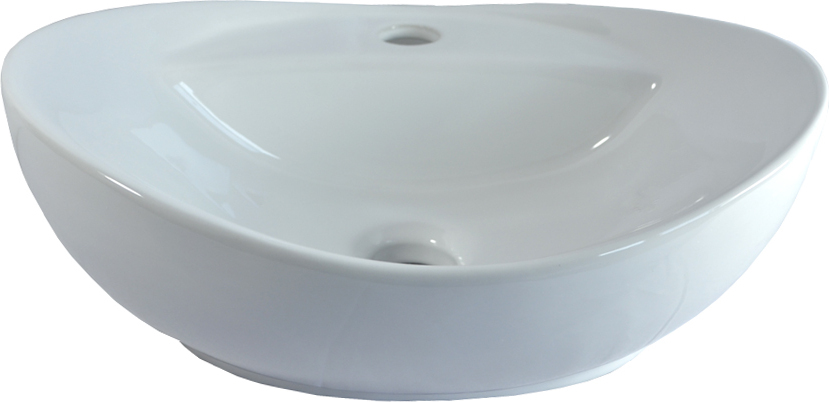 Preero- Aufsatzwaschbecken, 40,5x33x15cm, Waschbecken Keramik, Waschbecken Aufsatz, Aufsatzwaschbecken oval, klein