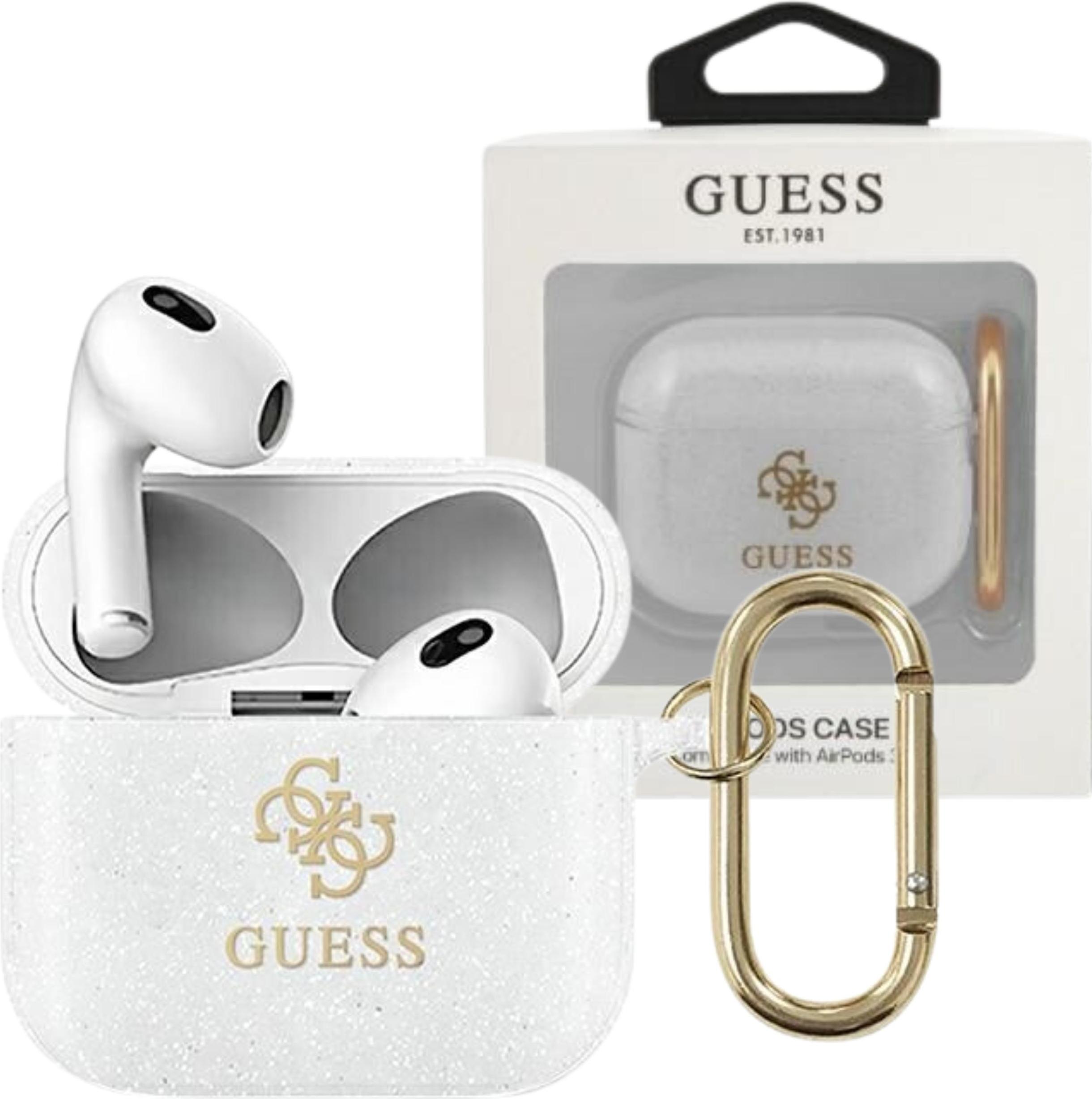 Guess 4G Script Custodia protettiva in PC/PU per AirPods