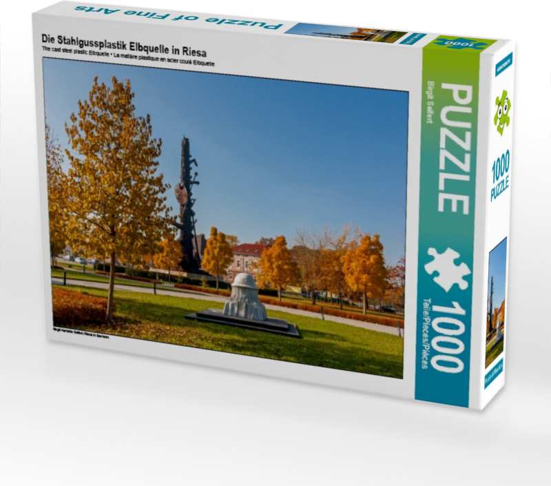 Calvendo Die Stahlgussplastik Elbquelle in Riesa 1000 Teile Puzzle quer 640x480mm, Seifert Birgit; 7389250