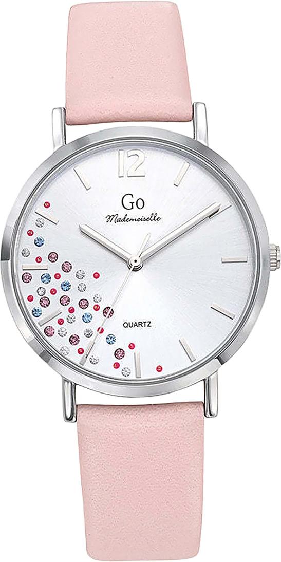 Girl Only dámske náramkové hodinky ružové analógové Mademoiselle s koženým remienkom D2UGO699449