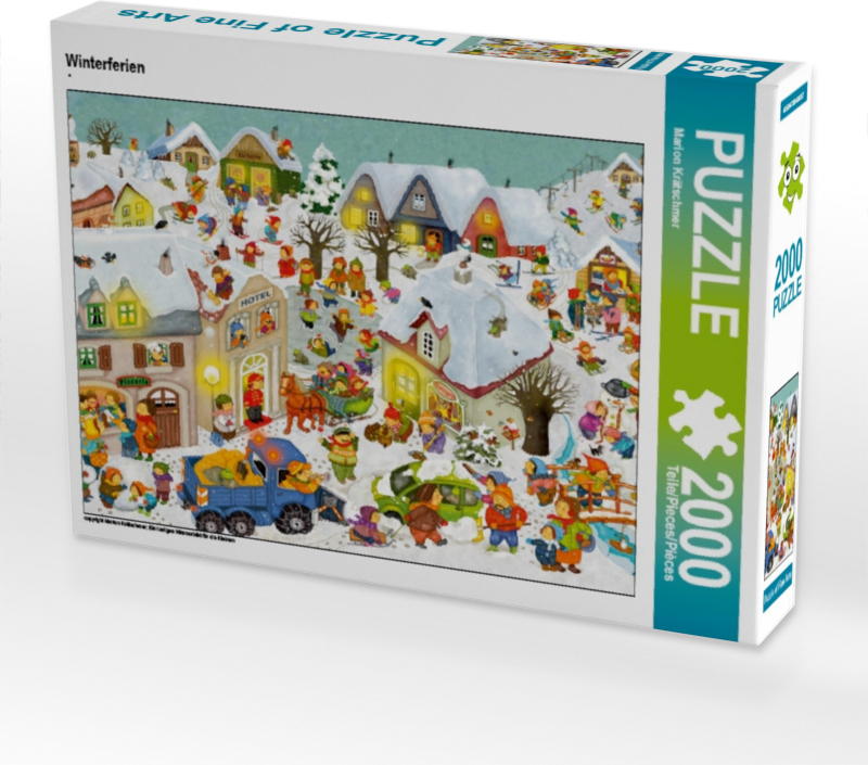 CALVENDO Puzzle Winterferien | 2000 Teile Lege-Größe 90x67cm Foto-Puzzle für glückliche Stunden