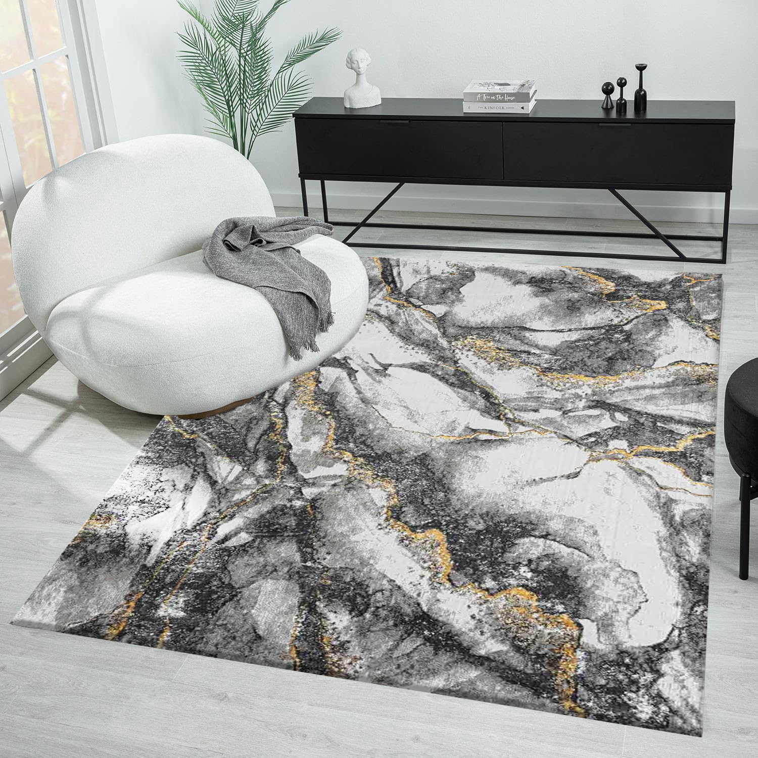 Stilvolle Teppich Marmor Optik Ebenbildnull