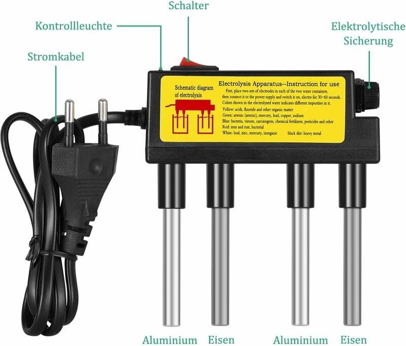 Fokelyi Eau Electrolyseur Test électrolyse Outils de l'eau Eau Pureté Level Meter Qualité de l'eau Testeur Regard KAU-ED-LYS-PH-20251030-68