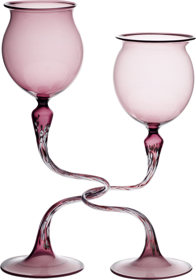 Cristalica GmbH Verschlungene Gläser Hochzeit "Bloom" (25cm) AG00359