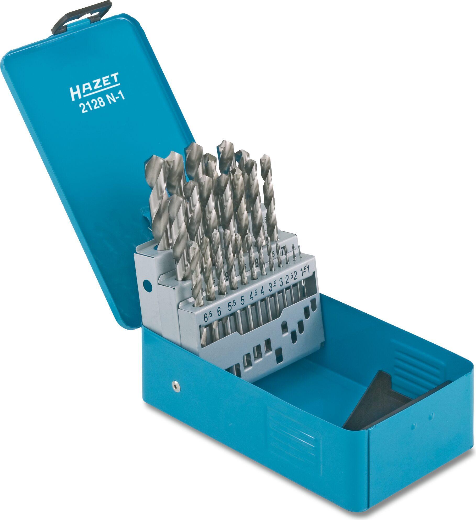 Hazet Spiralbohrer-Kassette 2128N-1, 25-tlg., Ø 1 - 13 mm, um 0,5 mm steigend