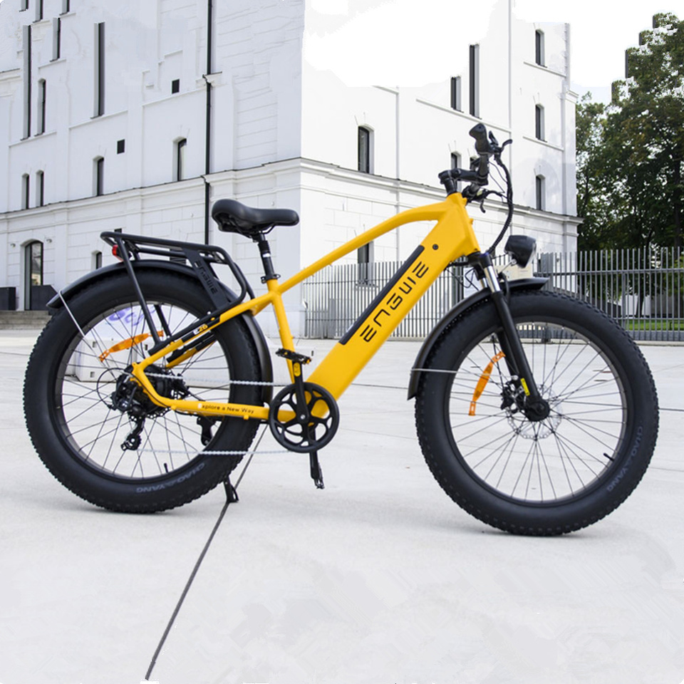 2024 ENGWE E26 26 palcový pánsky e-bike 48v Lithium 16Ah 250W dvojité odpruženie All-Terrain mestský elektrický bicykel pre páry. Pánsky model oranžový