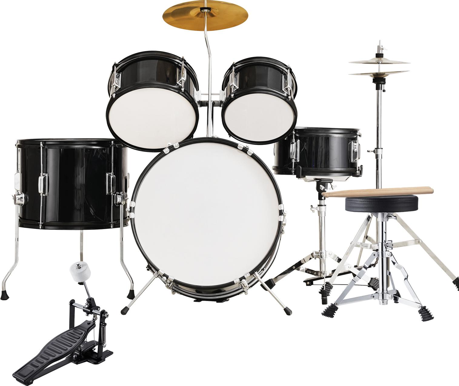World Rhythm Kit Batterie Enfant 3 Pièces - Caisse Claire, Tom, Grosse Caisse - Avec Trône Et Baguettes - Bleu, Dès 3 Ans