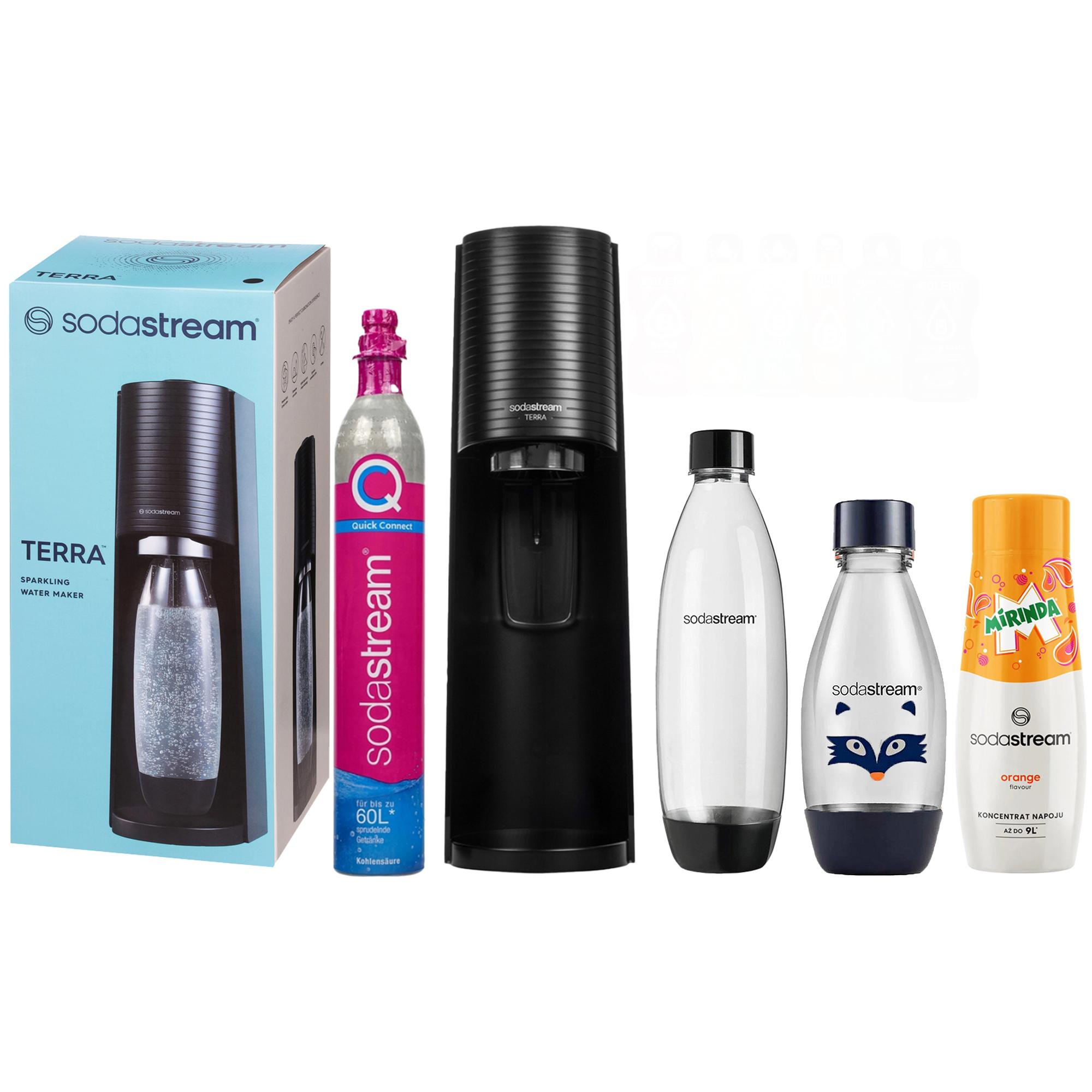 SODASTREAM TERRA SATURATOR FLASCHENKARTOFFEL 1x 1L FUSE 1x 0,5L Mirinda