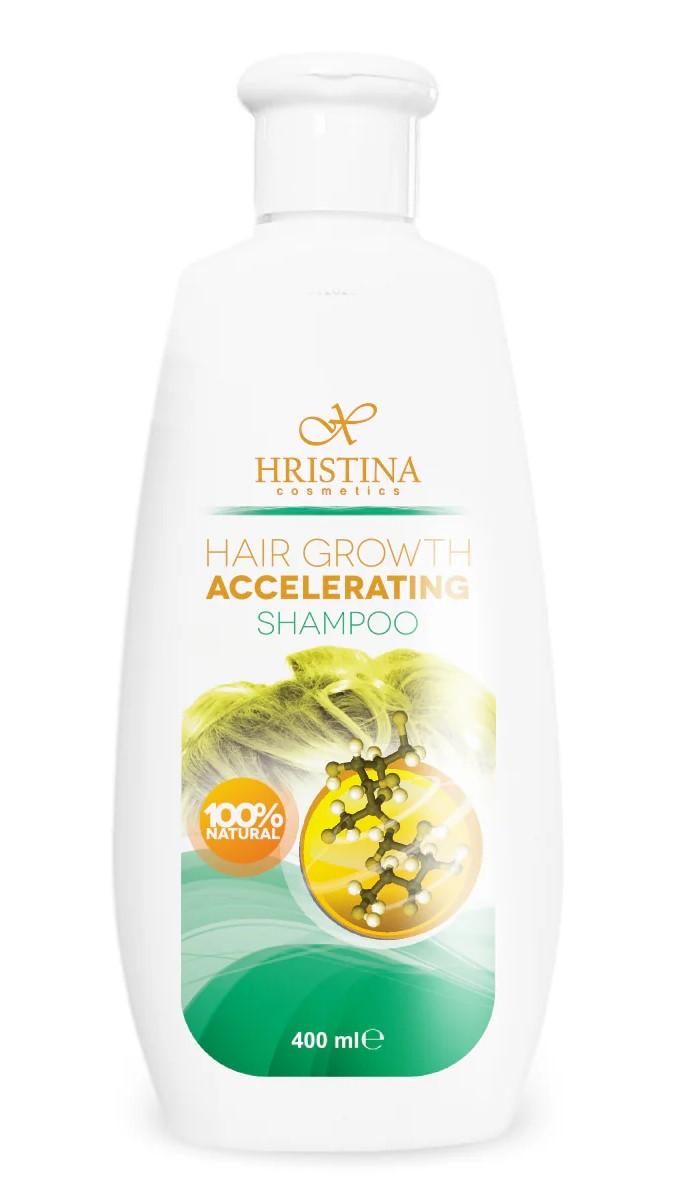 Hristina Cosmetics Shampoo zur Förderung des Haarwachstums, 400 ml