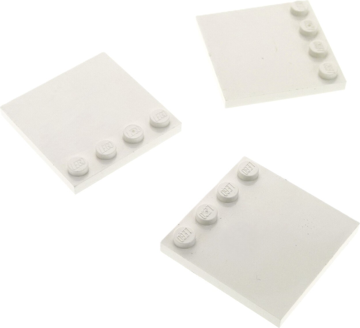 3x Lego modifikované dlaždice 4x4 biele kolíky na okrajovej doske Star Wars 617901 6179