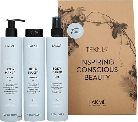 Lakme Tkn Retail Pack Body Maker: Šampón 300 ml + balzam 300 ml + hmla 300 ml