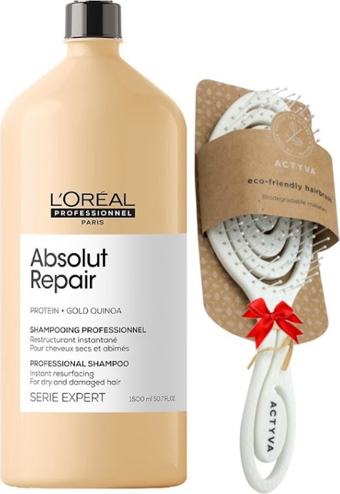 Loreal Absolut Repair šampón 1500ml + organická kefa na vlasy ako darček