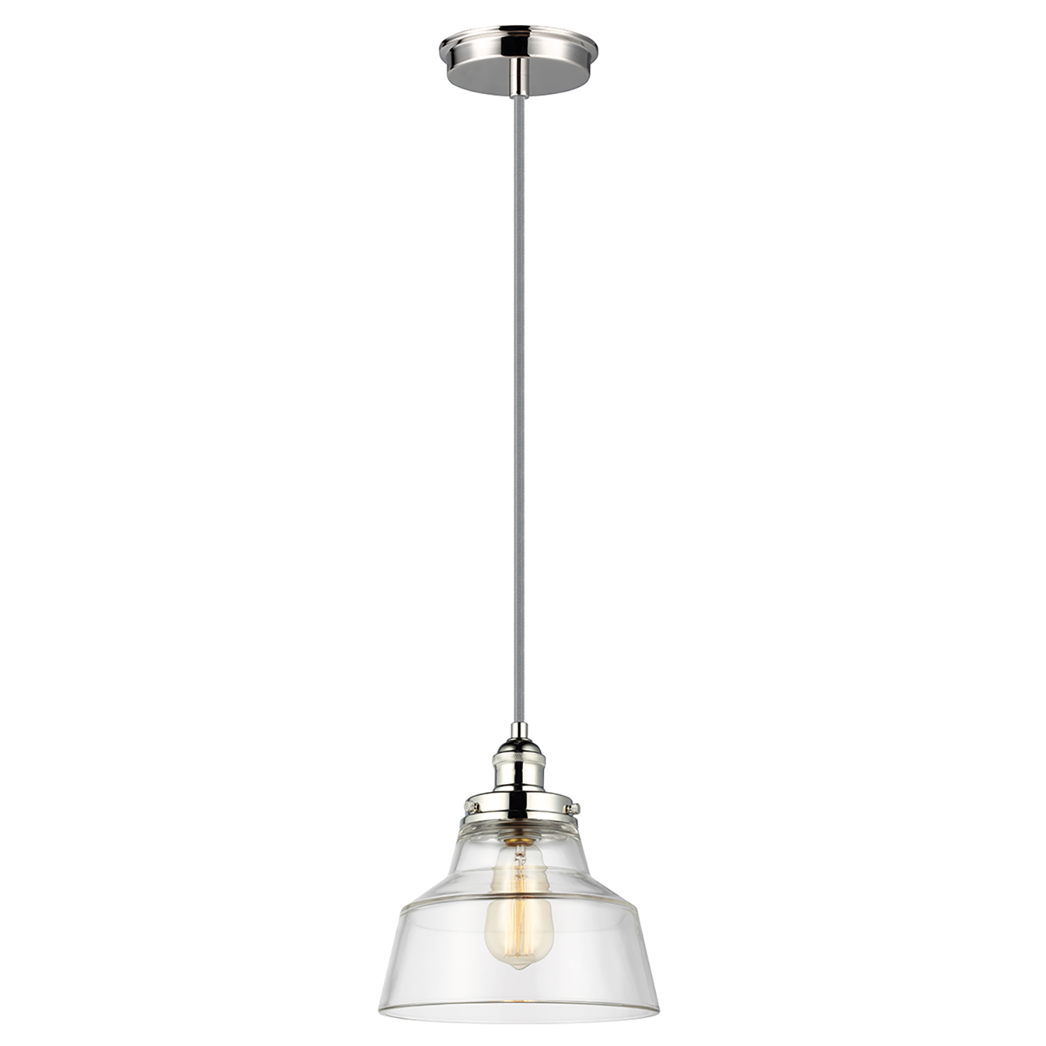 Elstead Lighting Elstead Baskin Hängeleuchte E27 26cm Poliertes Nickel FE-BASKIN-P-A-PN