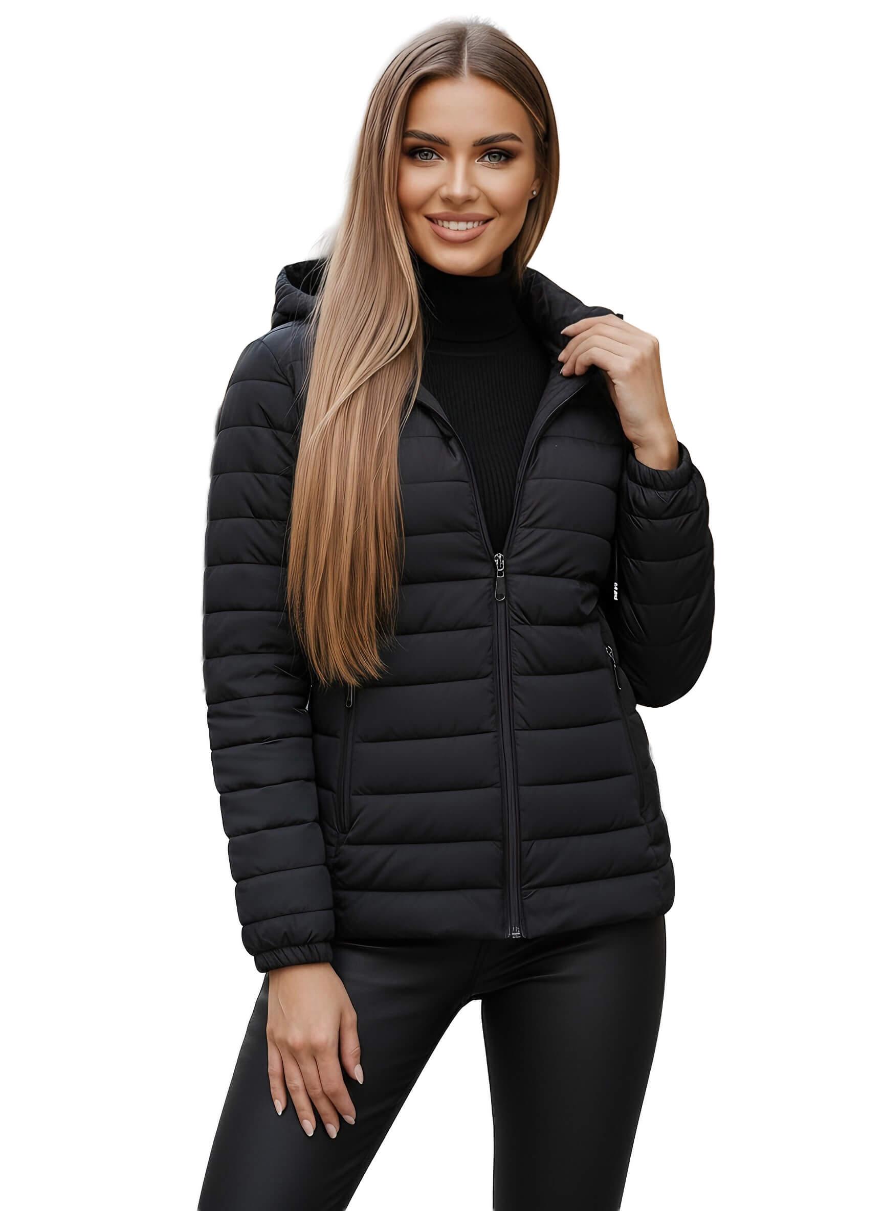 Damen Jacke Schwarz OZONEE JS/16M9103/392Z L