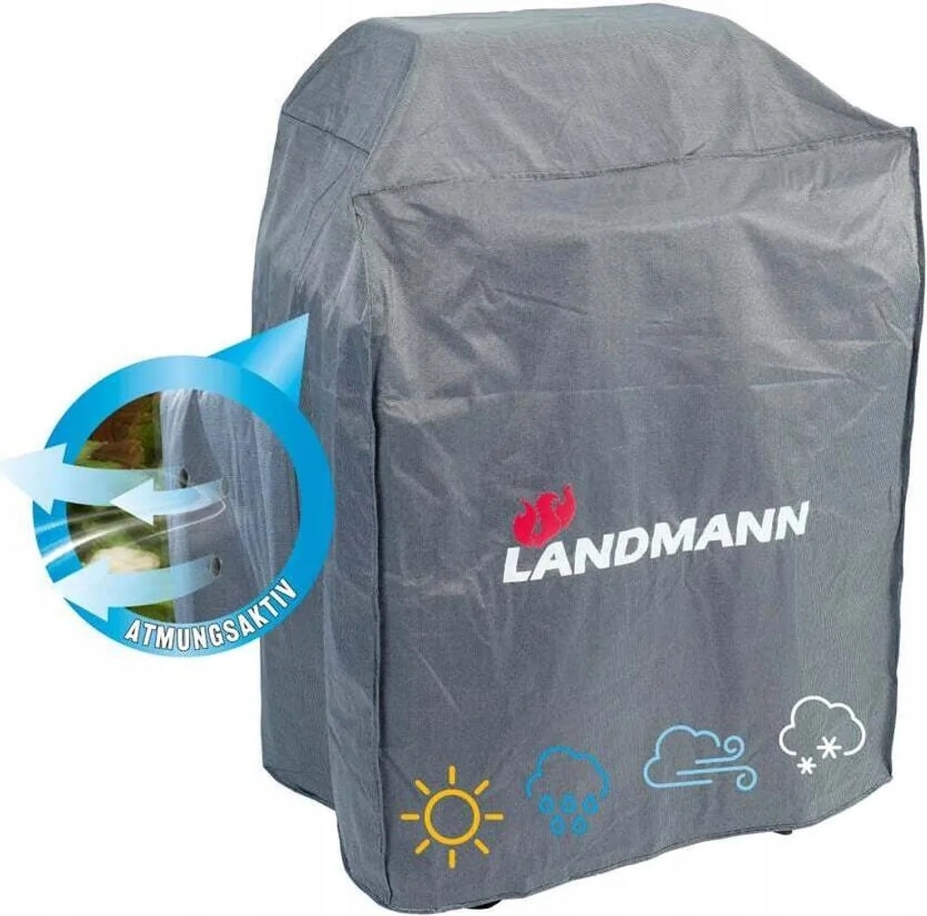 DS Produkte LANDMANN Wetterschutzhaube Premium - 55 x 117 x 90 cm - grau 15720