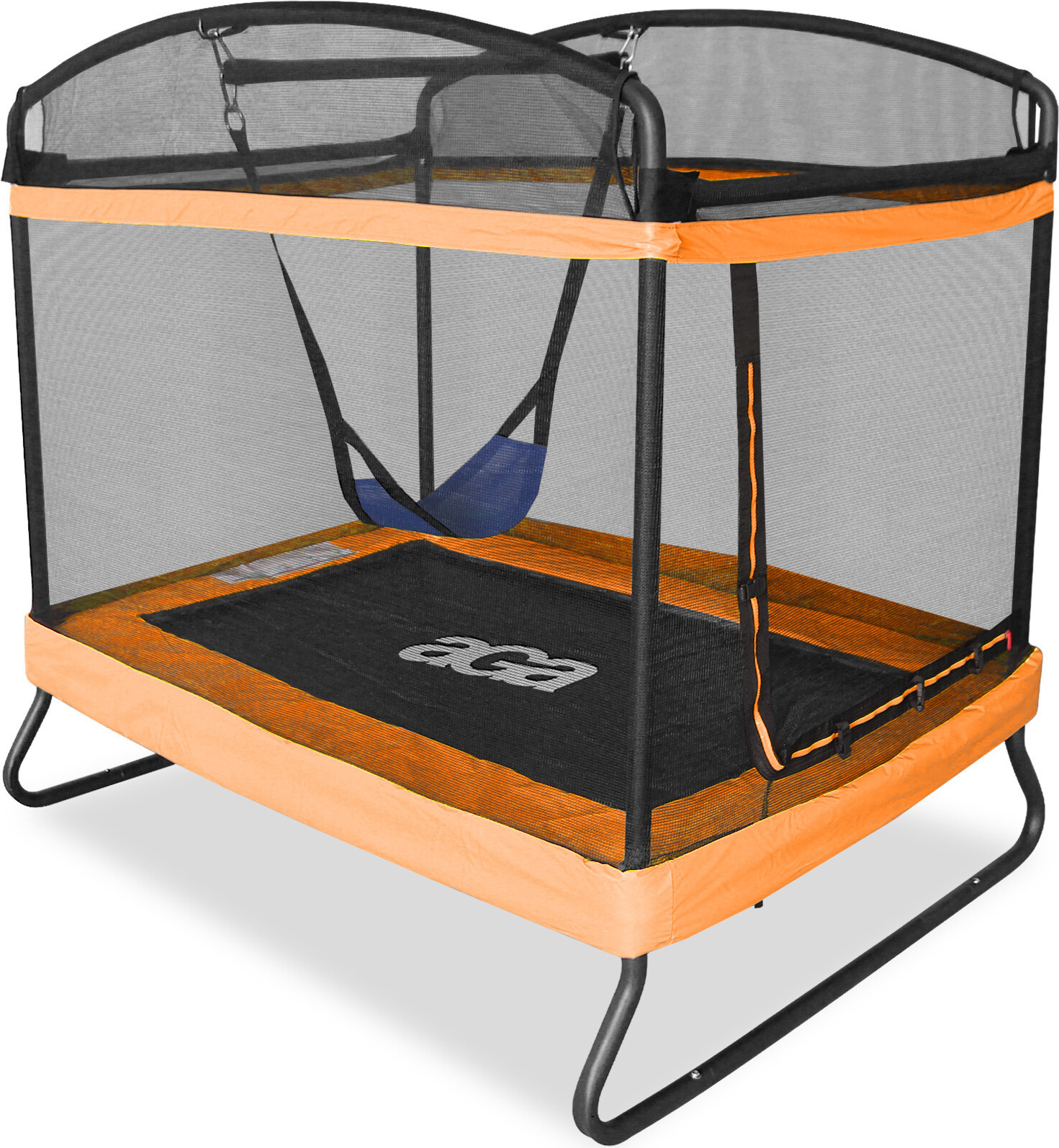 Aga Obdĺžniková trampolína 122x183 cm Oranžová
