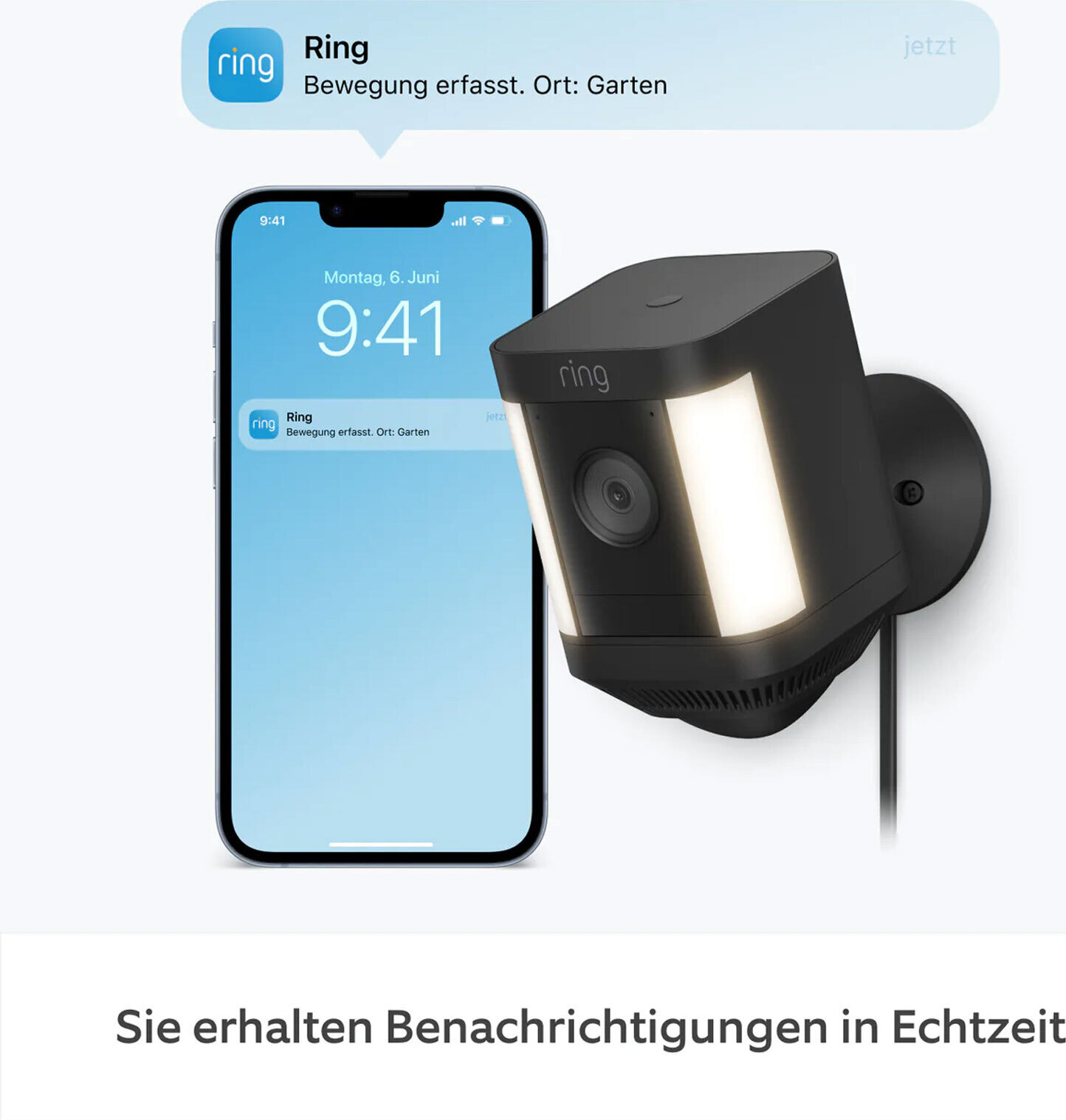 Ring Spotlight Camera Plus Box IP Security Camera Outdoor