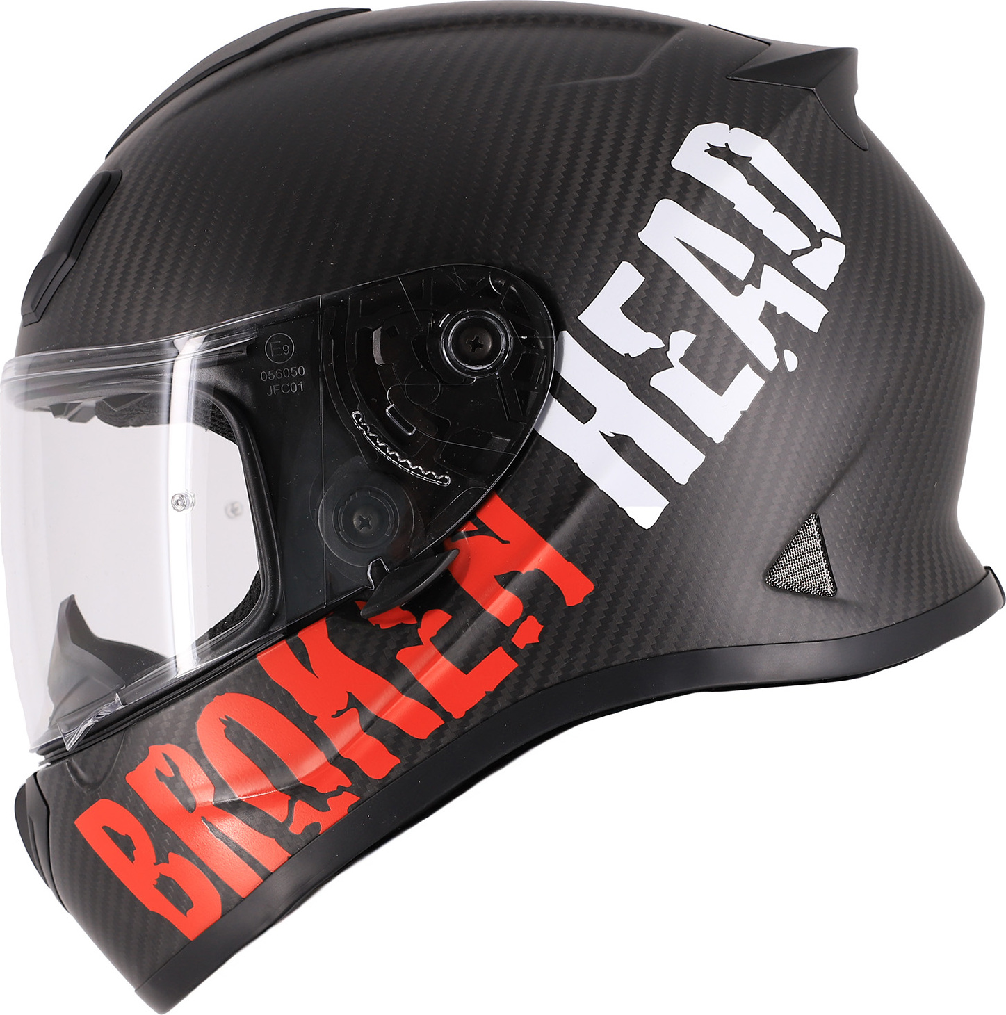 Broken Head Racing-Helm BeProud Light Carbon Rot - Limited Edition (Größe L) : L (59-60 cm) Größe: L (59-60 cm)