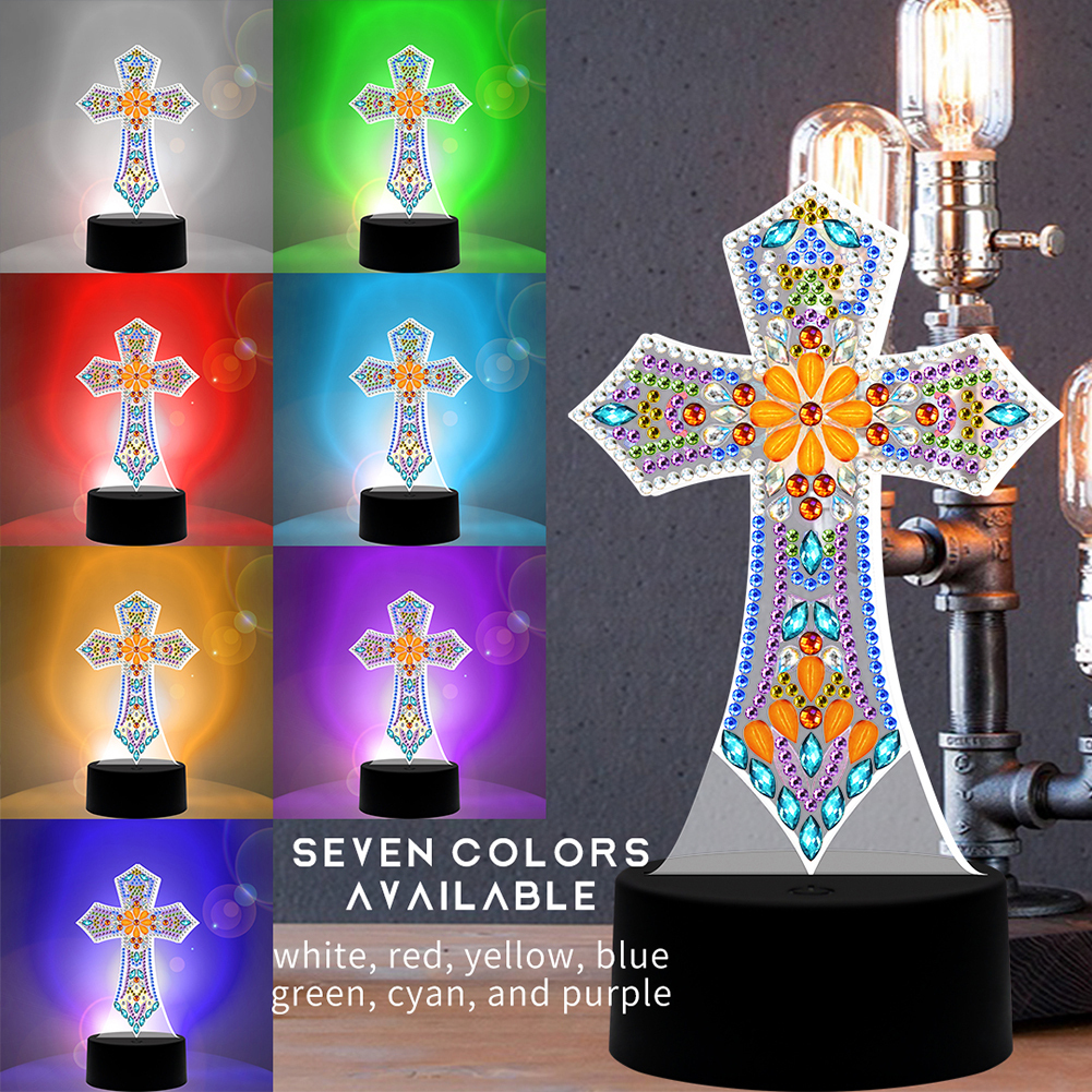 DIY Diamond Painting 7 farieb Nočné svetlo LED Diamond Painting Výšivky Home Decor (DP03 )