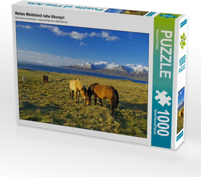 CALVENDO Puzzle Weites Weideland nahe Akureyri 1000 Teile Puzzle quer | 1000 Teile Lege-Größe 64x48cm Foto-Puzzle für glückliche Stunden