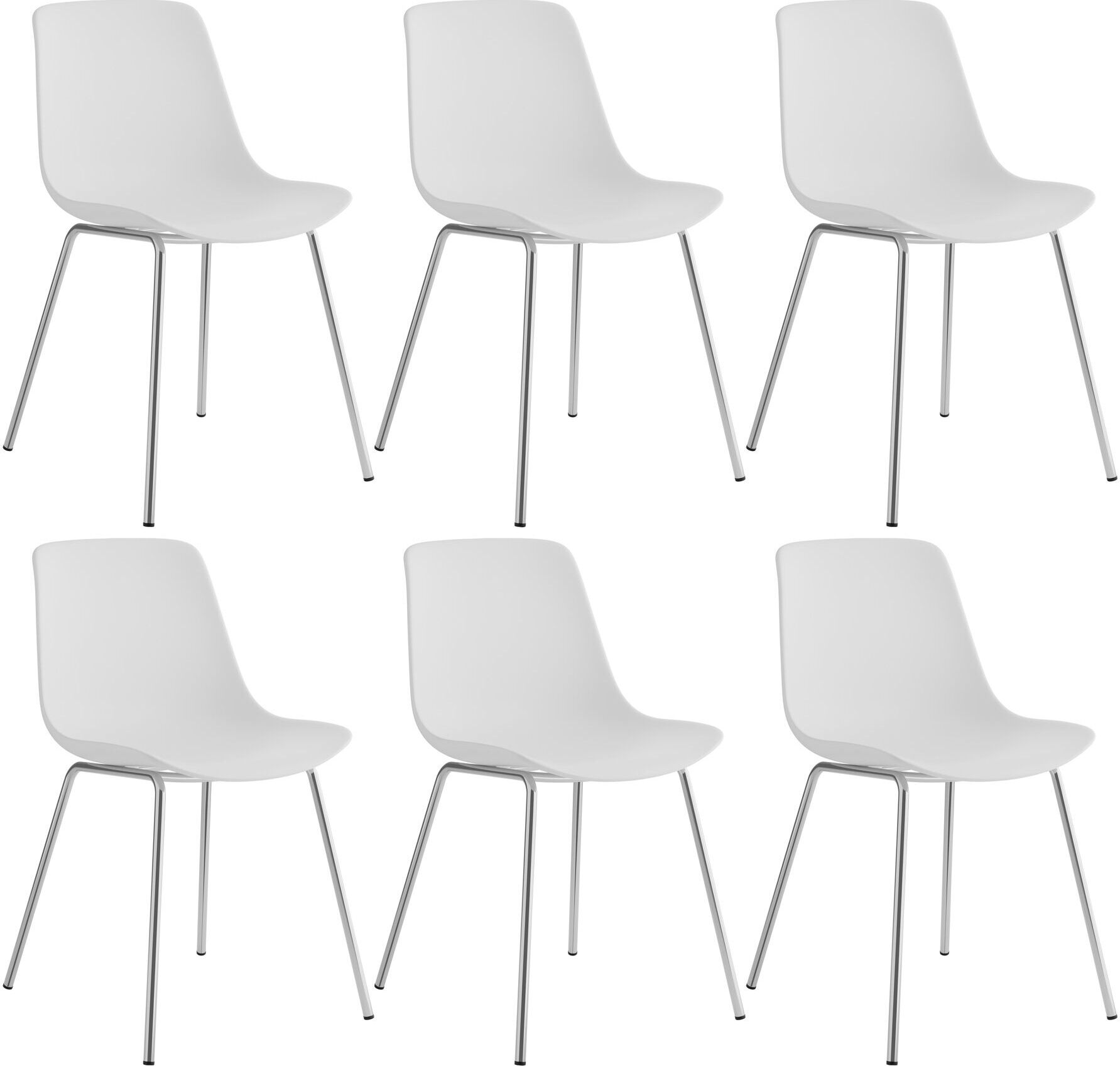 Tectake Kunststoffstuhl Mave große Kunststoffschale 46 x 55 x 80,5 cm 405445