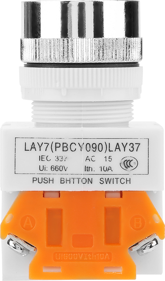 Cocosity Auto-Reset-Flachkopf-Drucktaster, grün, Momentanschalter, 22 mm Halterung LAY37-11BN
