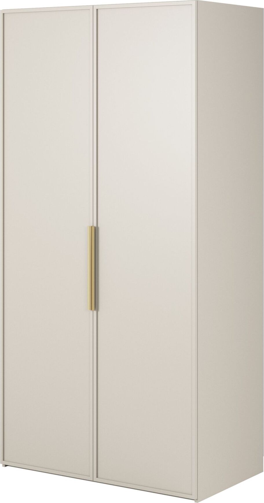 Selsey Frame - Kleiderschrank 2-türig mit Kleiderstange, 100 cm, greige