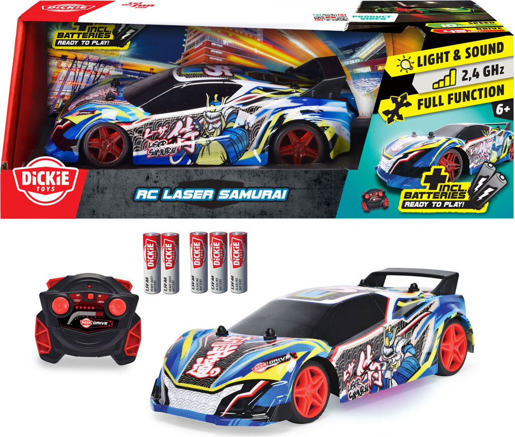Dickie RC Auto Laser Samurai - ferngesteuertes Spielzeugauto mit Licht und Sound 201105011