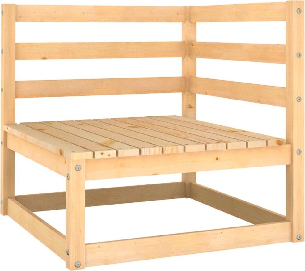 Záhradná rohová pohovka z masívneho dreva borovice