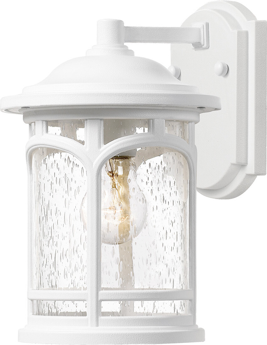 quoizel Elstead Marblehead Außen-Wandleuchte E27 26cm Weiß IP44 Anti-Meerwasser QZ-MARBLEHEAD-S-WHT